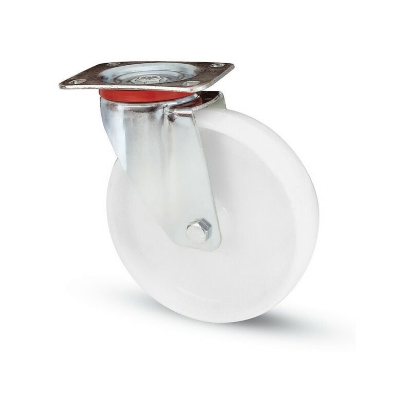 foto del prodotto avo ruota girevole per carrelli nylon art.118bis mm. 80 piastra mm.100x85 avo