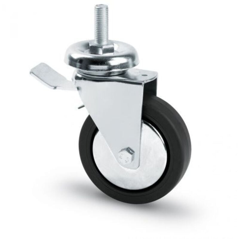 foto del prodotto avo ruota girevole per mobili+freno art. 154 bis/b mm. 60-perno m10x30 8 pz