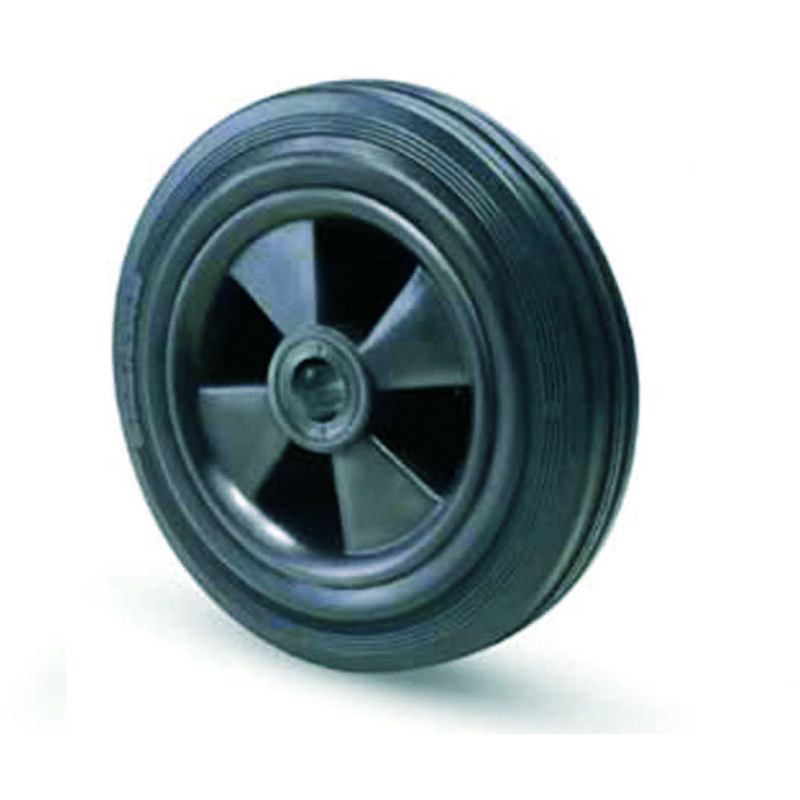 foto del prodotto avo ruote industriali semplici flangia termoplastica in gomma 112b mm.100x30 foro mm.12 port. kg.70