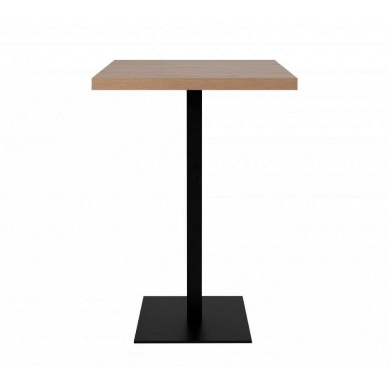 foto del prodotto avolo alto quadrato 105 cm piano rovere e base nera quantit cm 70x70xh.105