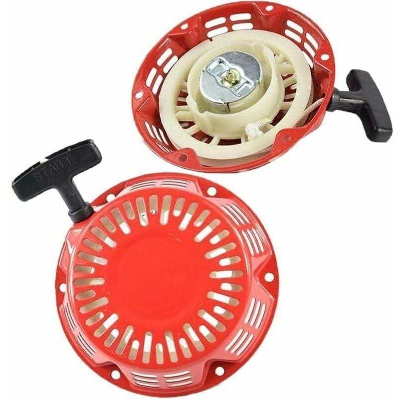 foto del prodotto avviamento a strappo, avviamento a strappo, impugnatura per generatore, avviamento a strappo per tosaerba gx120, gx160, gx200, 5,5 cv, 6,5 cv, rosso