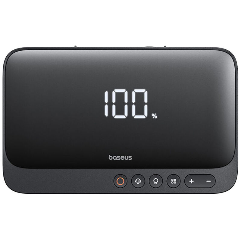 foto del prodotto avviatore di emergenza 4in1 600a con torcia, power bank 6000mah, compressore super energy nero
