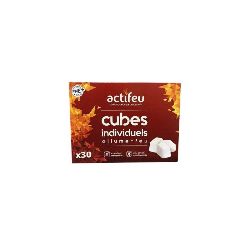 foto del prodotto avviatore di fuoco inodore 30 cubetti actifeu