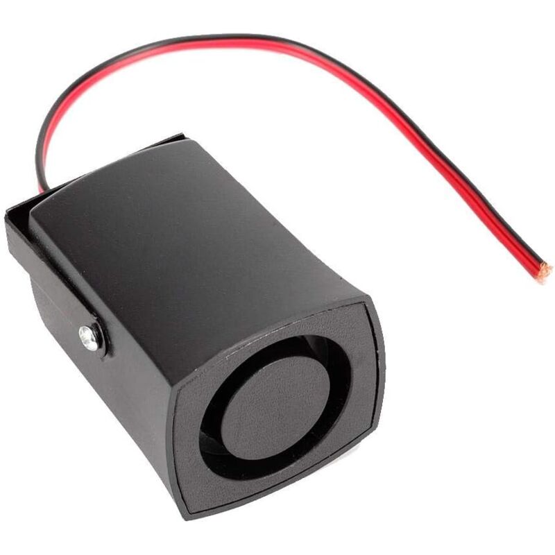 foto del prodotto avvisatore acustico di retromarcia allarme di retromarcia universale per auto 12v 115db, avvisatore acustico di backup, nero
