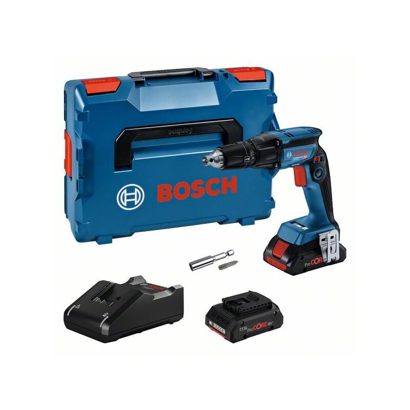 foto del prodotto avvitatore a batteria per cartongesso bosch gtb 18v 45, 2x procore18v 4,0ah in l boxx