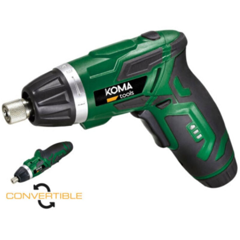 foto del prodotto avvitatore a batteria reversibile a due posizioni koma tools 3,6v caricabatterie incluso
