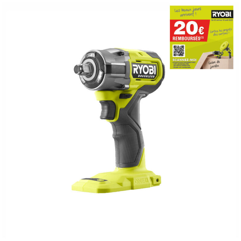 foto del prodotto avvitatore a impulsi 18v ryobi brushless 450 nm 1 2 quadrato senza batteria o caricatore riw18cbl 0