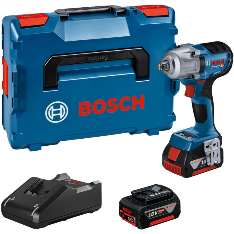 foto del prodotto avvitatore a impulsi a batteria bosch gds 18v 450 hc, 2x 5,0 ah caricabatterie in l boxx