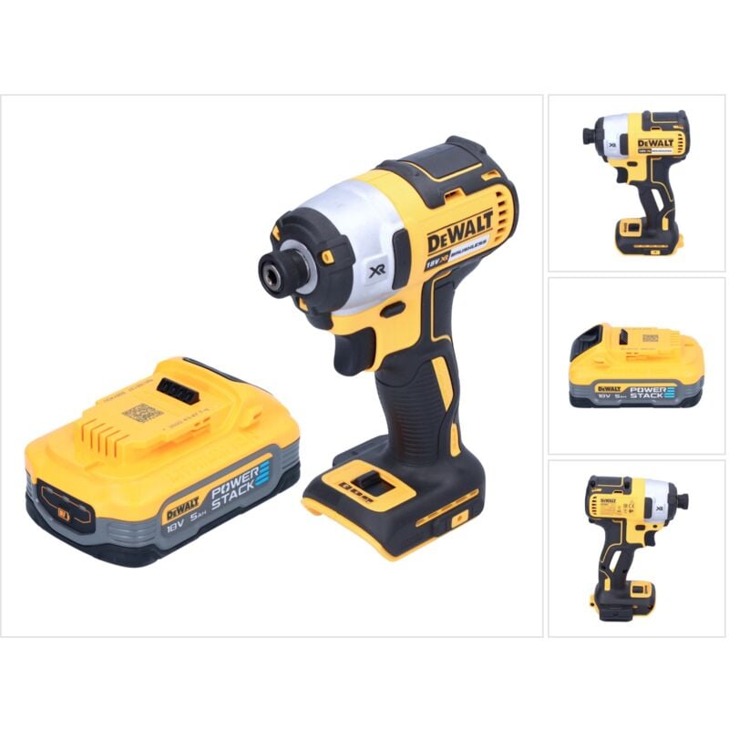 foto del prodotto avvitatore a impulsi a batteria dewalt dcf 887 n 18 v 205 nm 1 4 brushless 1x batteria powerstack 5,0 ah senza caricabatterie