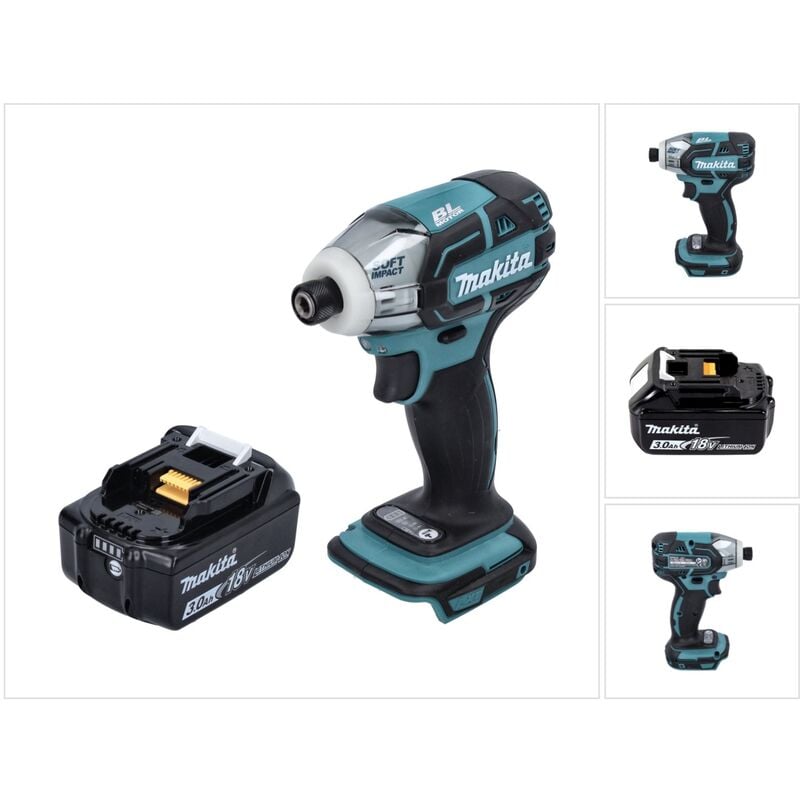 foto del prodotto avvitatore a impulsi a batteria makita dts 141 f1 18 v 40 nm 1/4' brushless + 1x batteria ricaricabile 3,0 ah - senza caricabatterie