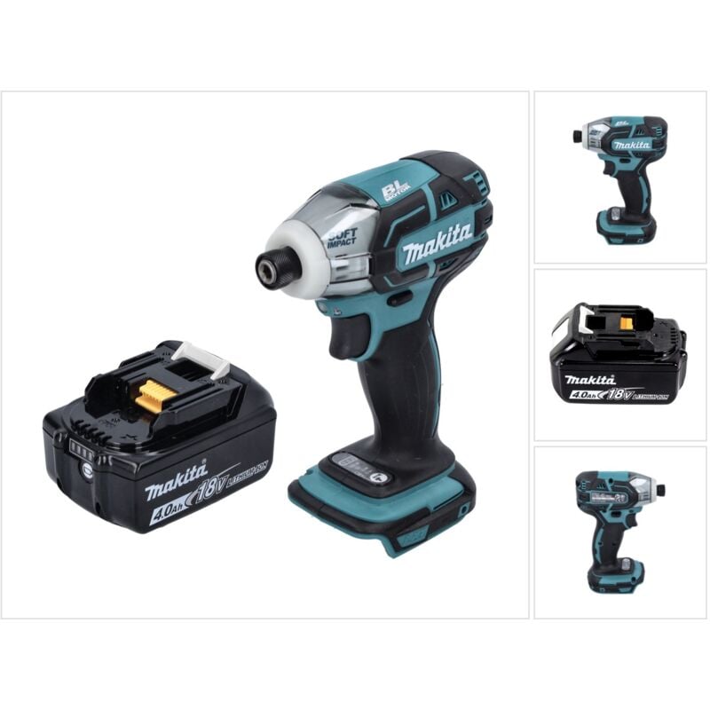 foto del prodotto avvitatore a impulsi a batteria makita dts 141 m1 18 v 40 nm 1/4' senza spazzole + 1x batteria ricaricabile 4,0 ah - senza caricabatterie