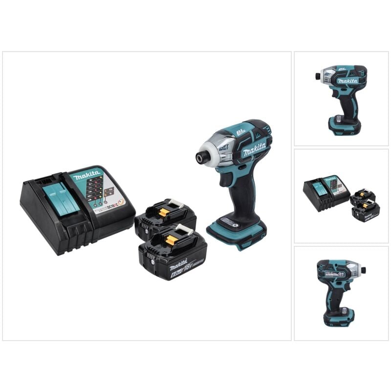 foto del prodotto avvitatore a impulsi a batteria makita dts 141 rg 18 v 40 nm 1 4' brushless 2x batteria ricaricabile 6,0 ah caricabatterie