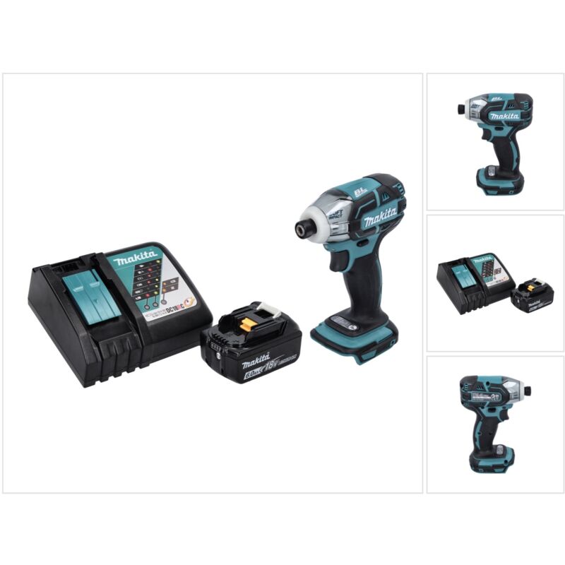 foto del prodotto avvitatore a impulsi a batteria makita dts 141 rg1 18 v 40 nm 1 4 brushless 1x batteria ricaricabile 6,0 ah caricabatterie