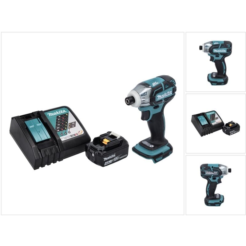 foto del prodotto avvitatore a impulsi a batteria makita dts 141 rm1 18 v 40 nm 1 4 brushless 1x batteria ricaricabile 4,0 ah caricabatteria