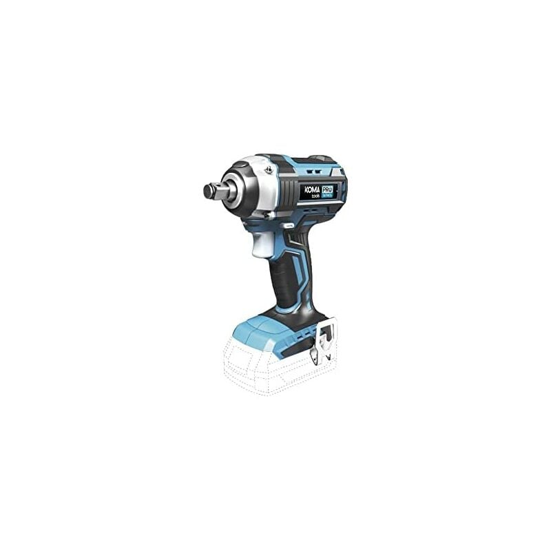 foto del prodotto avvitatore a impulsi brushless 20v senza batteria e caricatore 16x23,5 cm koma tools pro series battery
