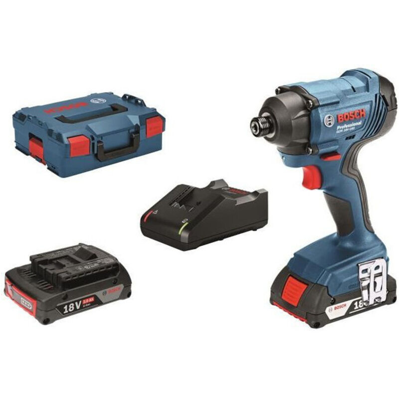 foto del prodotto avvitatore a impulsi gdr 18v 160 bosch 2 batterie 2.0ah li ion caricatore 06019g5100