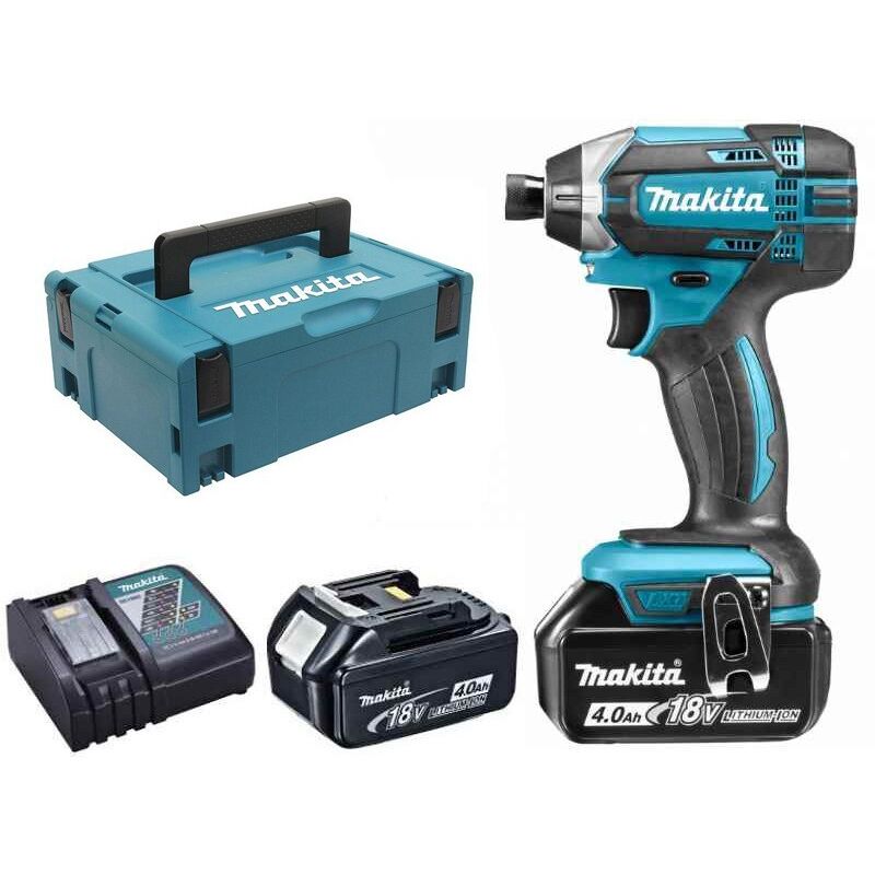 foto del prodotto avvitatore a impulsi makita 18 v li ion 4,0 ah 165 nm 2 batterie, caricabatteria, valigetta dtd152rmj