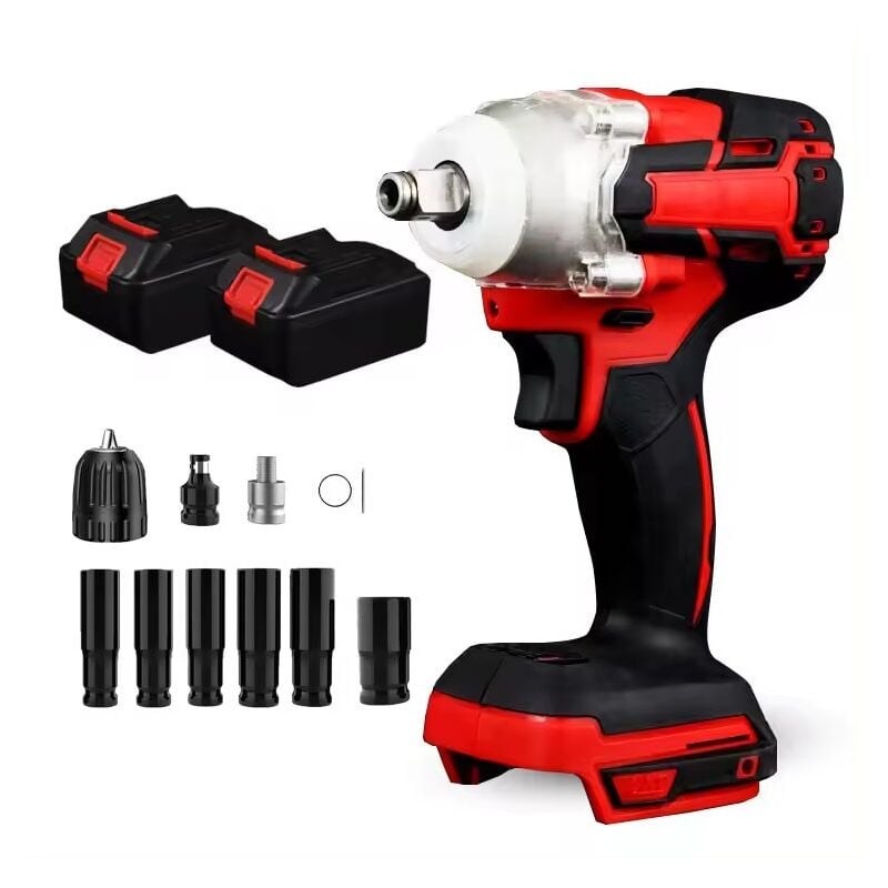 foto del prodotto avvitatore a impulsi senza fili e senza spazzole, avvitatore a impulsi da 1 2 compatibile con batterie da 18 v, 300 nm, 2 velocit , avvitatore a