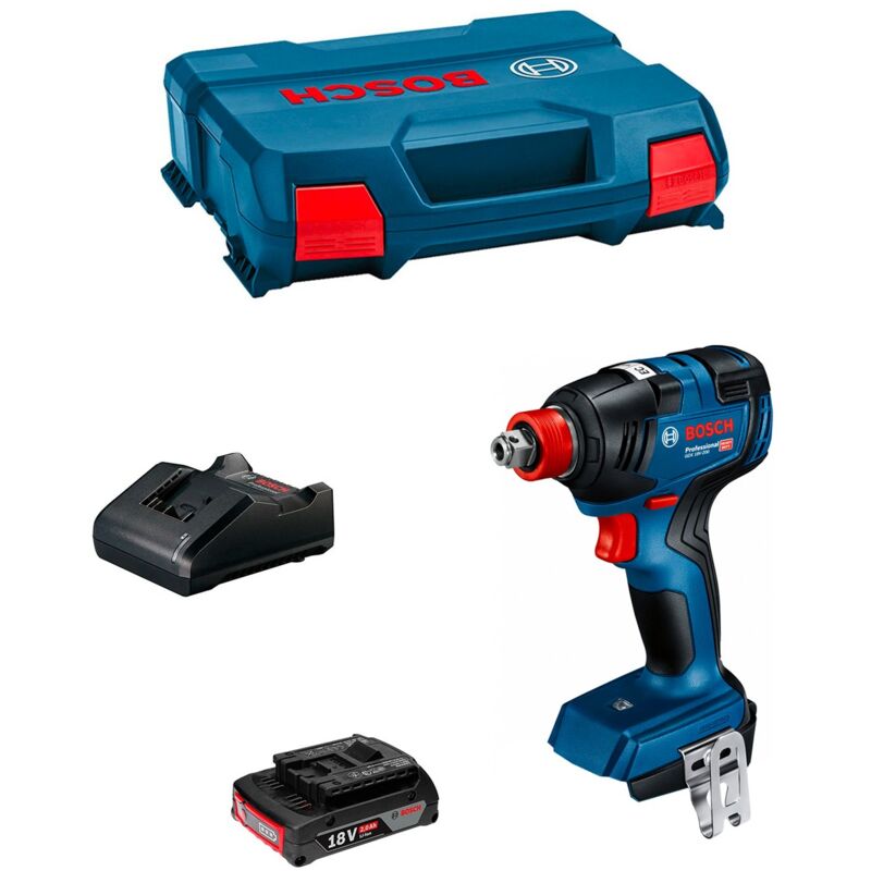 foto del prodotto avvitatore a massa battente bosch gdx 18v 200 1 x 2,0 ah gal18v 20 l case 