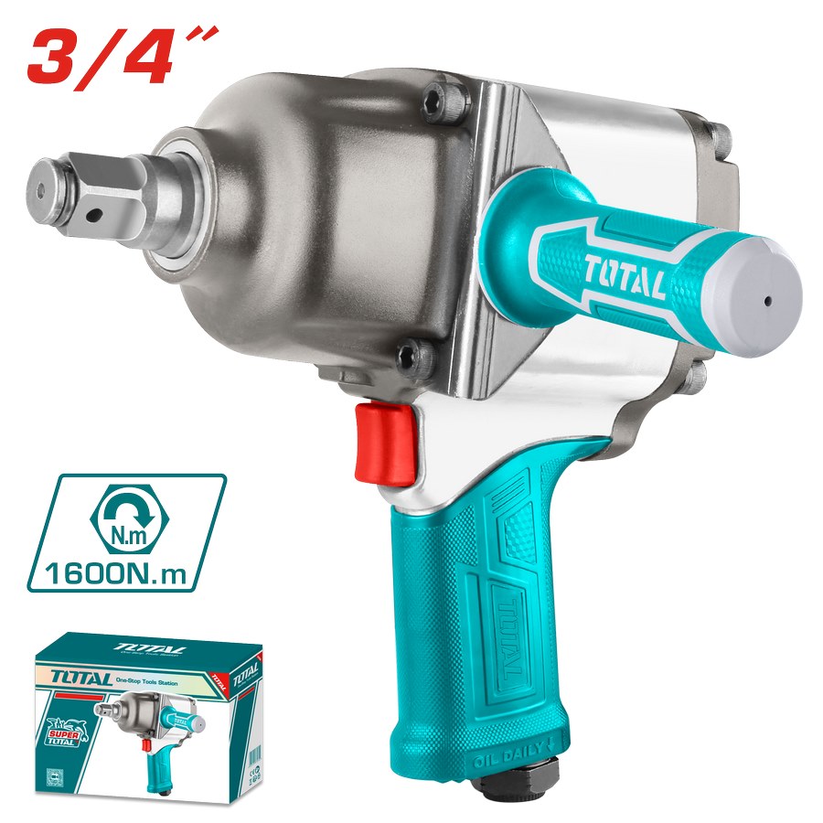 foto del prodotto avvitatore ad aria compressa 3 4 , 1600nm con connettore universale total tat40342
