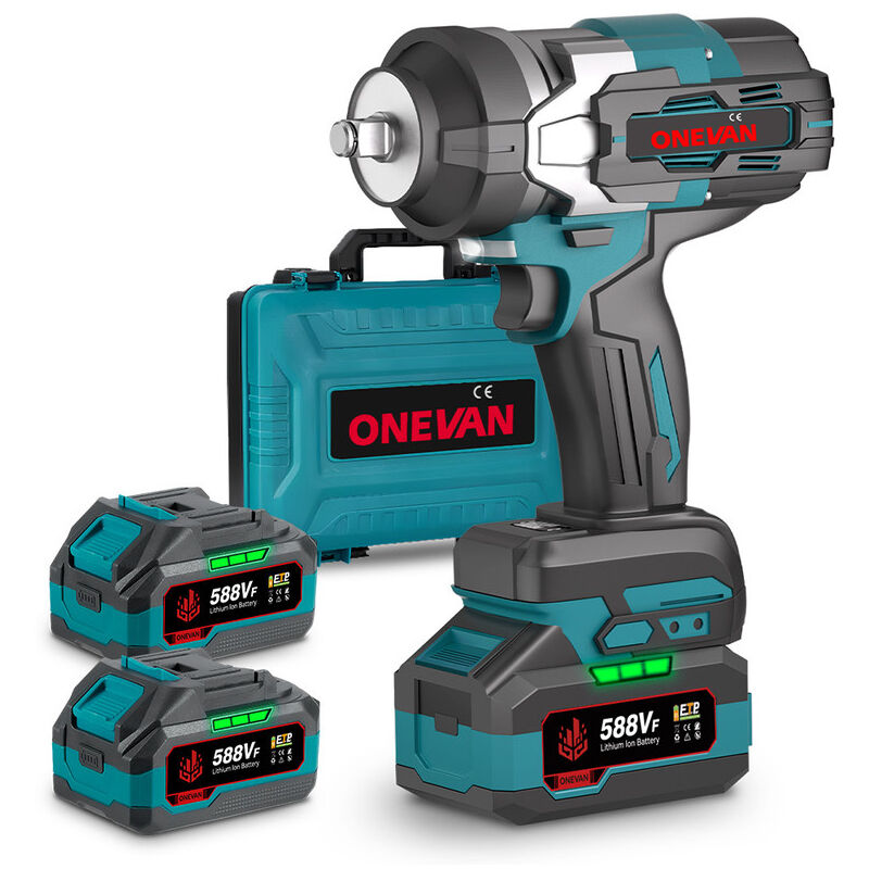 foto del prodotto avvitatore ad impulsi onevan da 2100 nm, avvitatore a batteria 1 2 senza spazzole applicabile a camion di grandi dimensioni, veicoli portacontainer