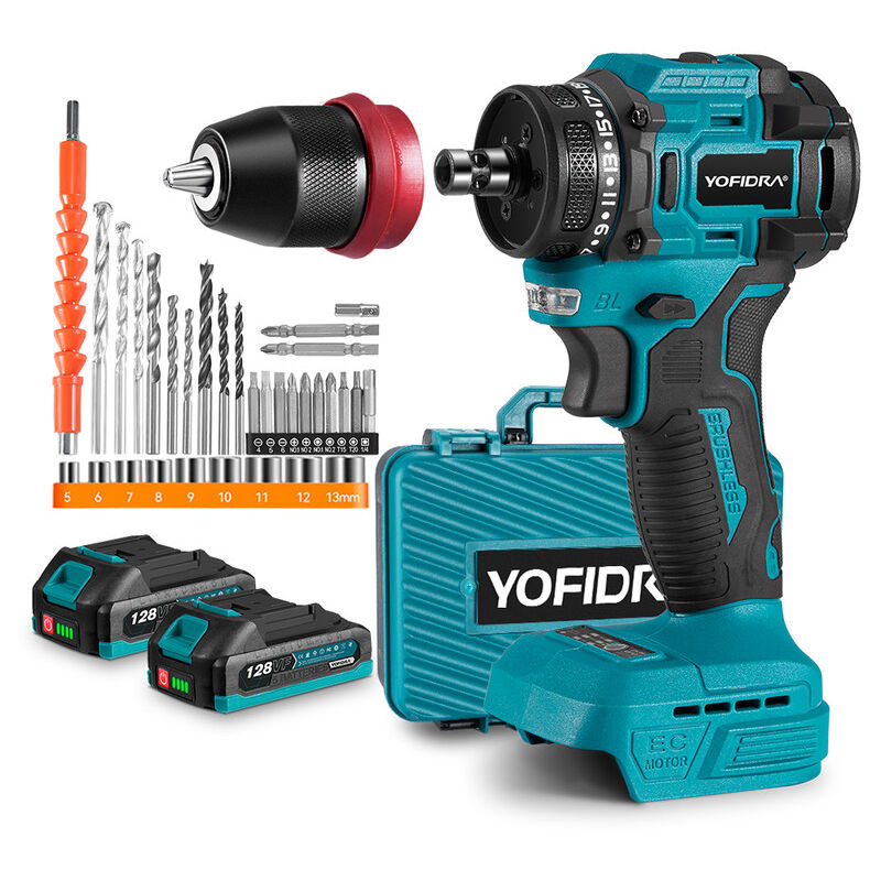foto del prodotto avvitatore ad impulsi, trapano a percussione con batteria al litio da velocit 3000rpm con 2 batterie 31 accessorio