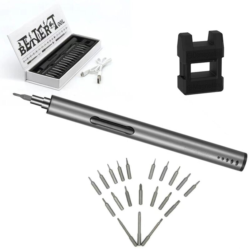 foto del prodotto avvitatore elettrico di precisione con set di punte