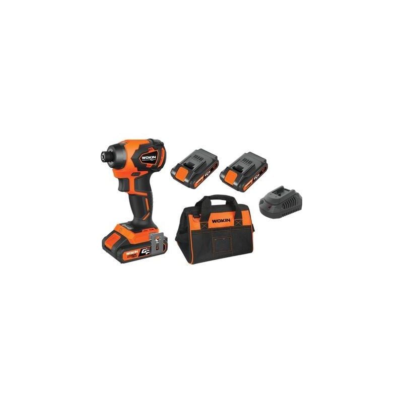 immagine 0 del prodotto avvitatore impulsi batteria gp20v 620222 wokin volt 20x2 ah 2,0 brushless borsa