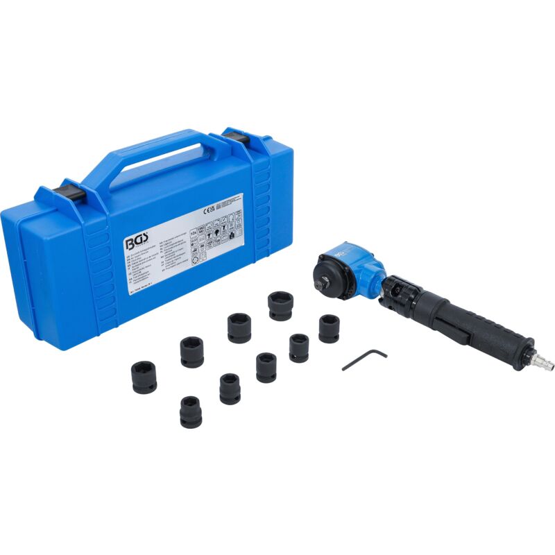foto del prodotto avvitatore pneumatico ad impulsi curvo set di bussole 12,5 mm 1 2 650 nm 10 pz.