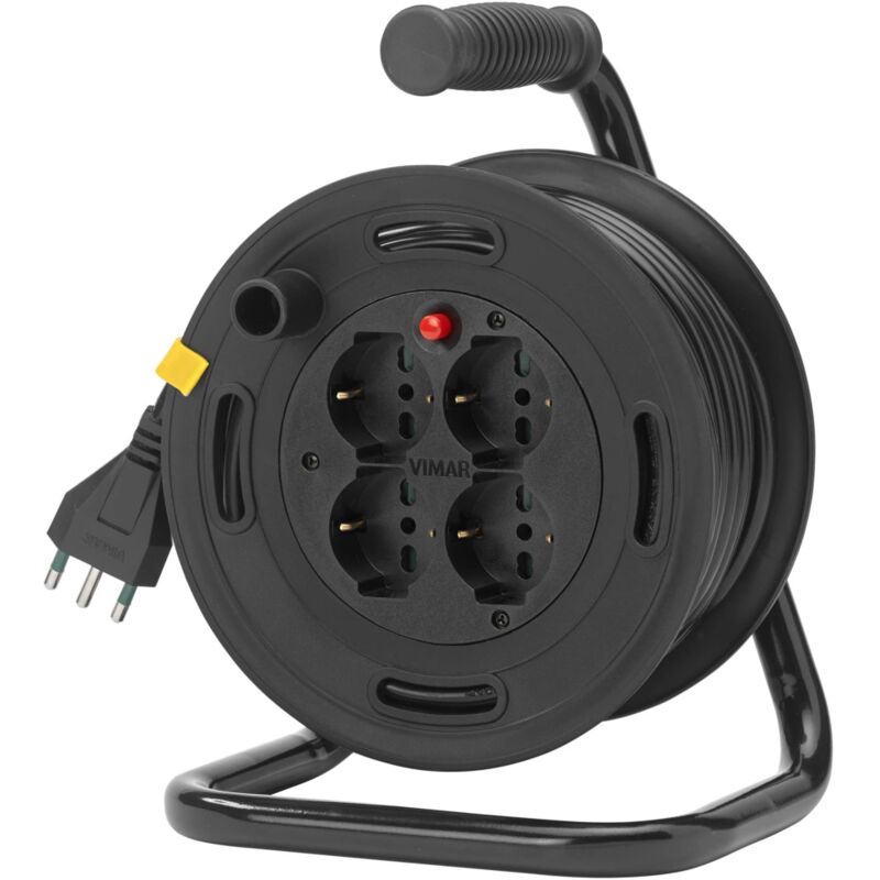 foto del prodotto avvolgicavo 16a 4 uscite universali 15 metri 0p32730 vimar