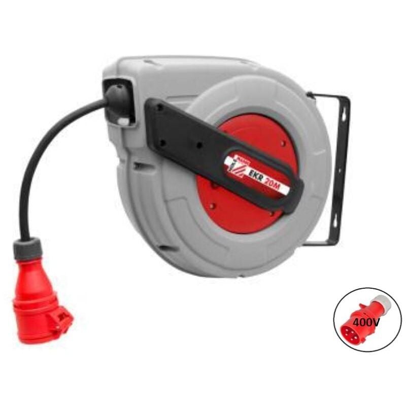 foto del prodotto avvolgicavo elettrico 20 mt presa 400v holzmann ekr20m400v
