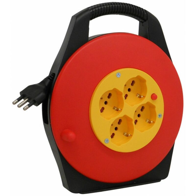 foto del prodotto avvolgicavo elettrico cavo mt. 10 spina 16a 4 prese 10 16a schuko