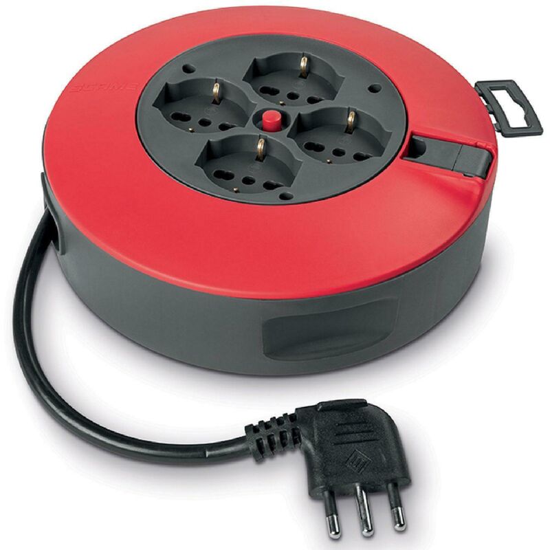 foto del prodotto avvolgicavo tris 4xp40 5m o200mm rosso antracite 710.4005 scame
