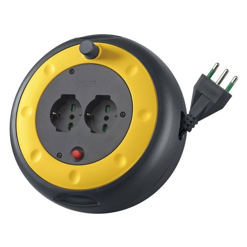 foto del prodotto avvolgicavo vimar 16a con 2 uscite universali lunghezza 5mt 0p32710