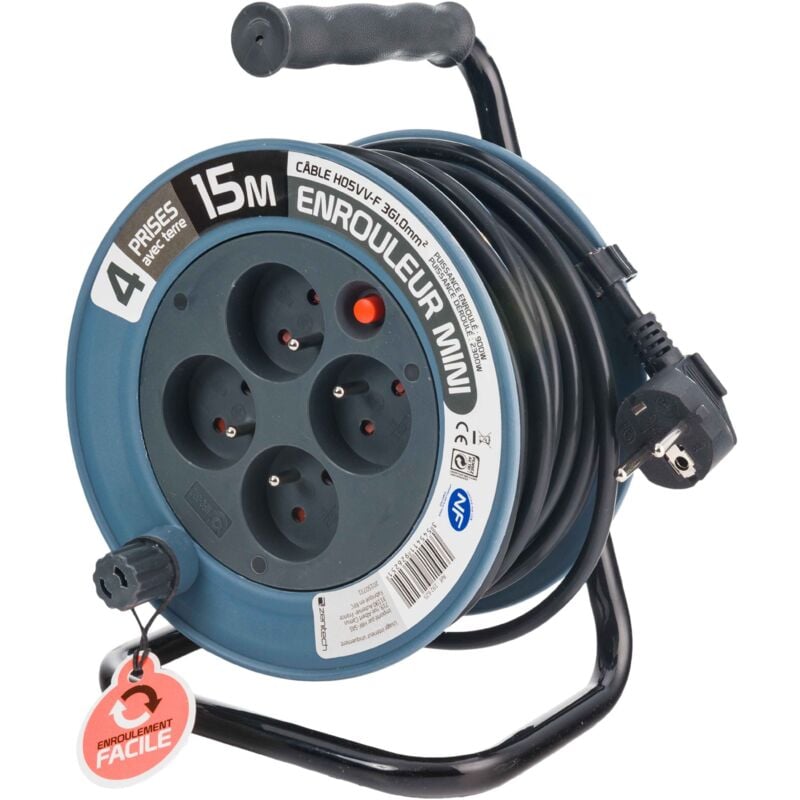 foto del prodotto avvolgitore elettrico 15 metri 3x1mm