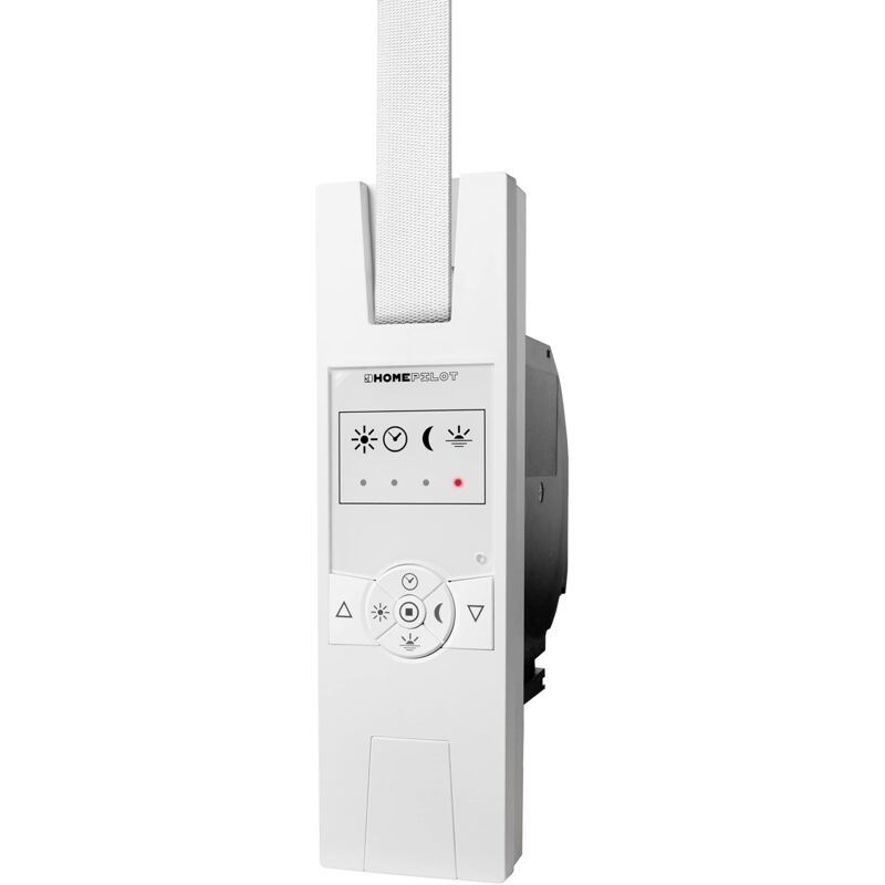 foto del prodotto avvolgitore elettrico smart rollotron classic per tapparelle fino 45 kg circa 6 m , per cinghia da 23 mm, comp. con telecomando app, alexa, google