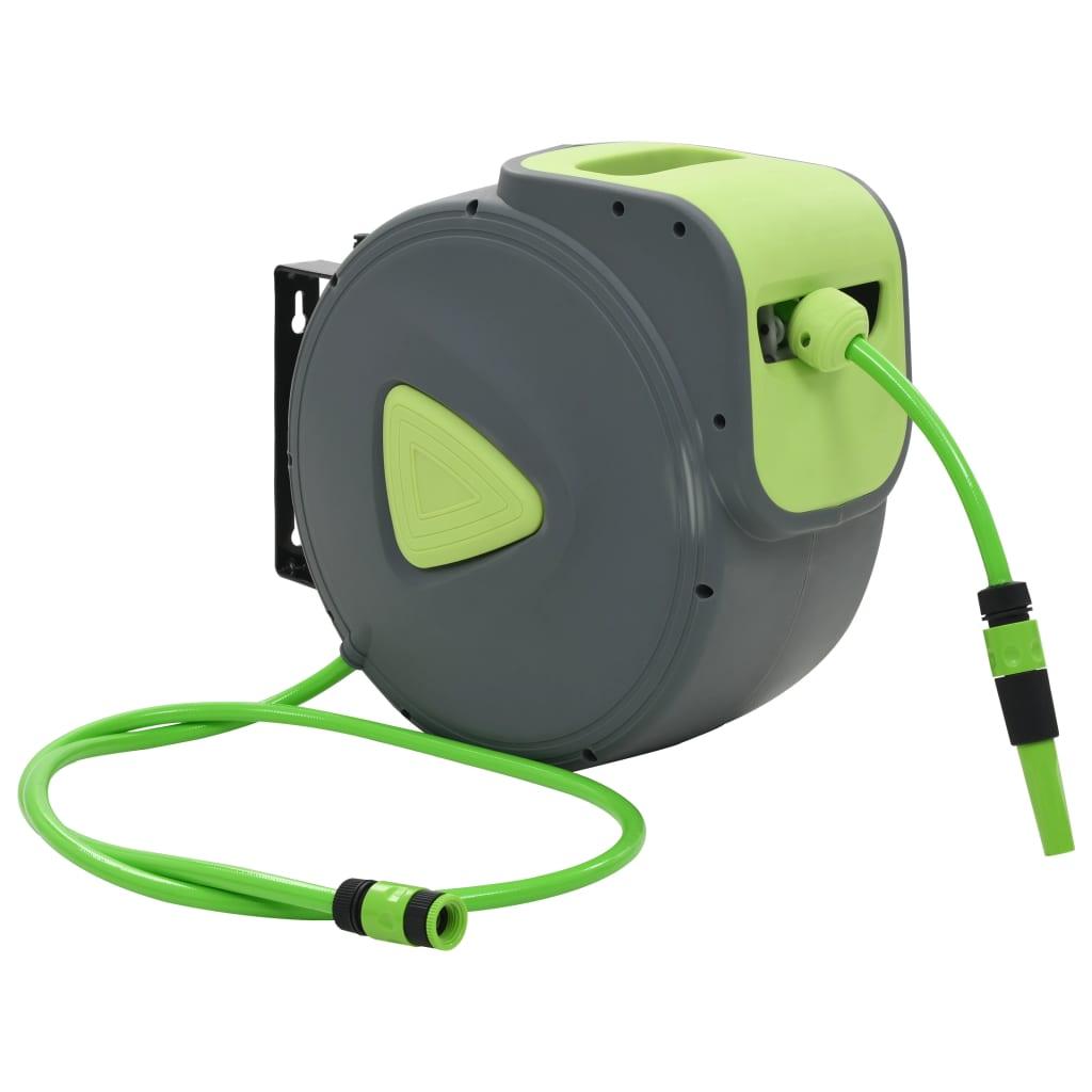 foto del prodotto avvolgitubo acqua retrattile automatico da parete 30 2 mt 02 0003650