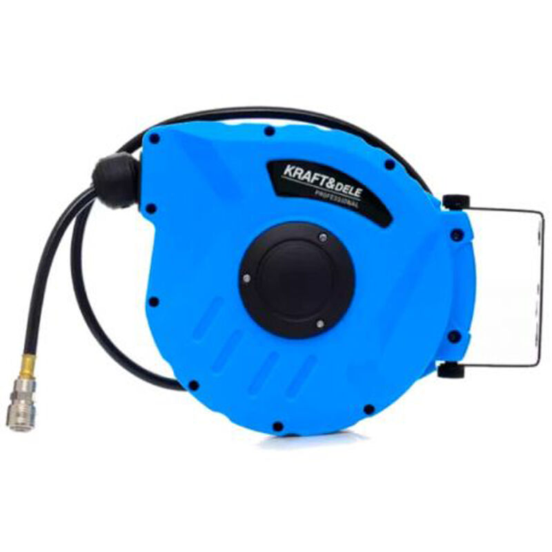 foto del prodotto avvolgitubo aria compressa tubo pvc 10mt attacco rapido 1 4 parete kraft