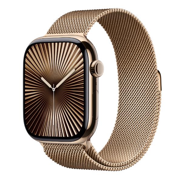 immagine 0 del prodotto aw s10 gps cellular 46mm gold titanium case with gold milanese loop m l