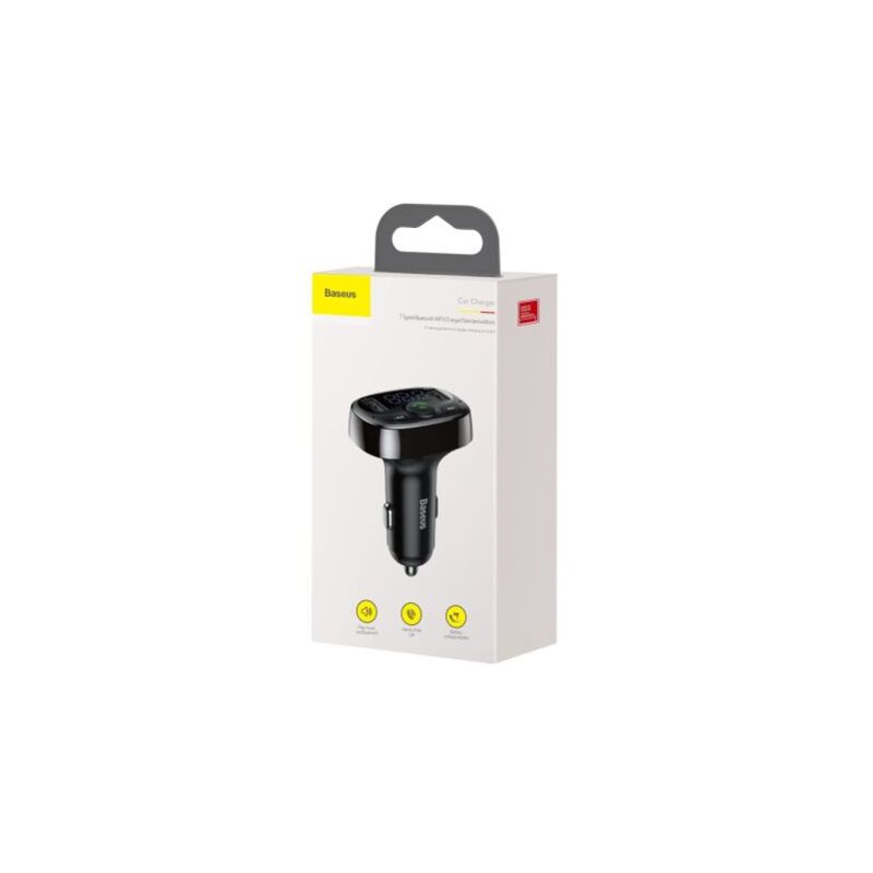 foto del prodotto awelco baseus ccmt000001 trasmettitore fm 87,5 mhz bluetooth usb nero