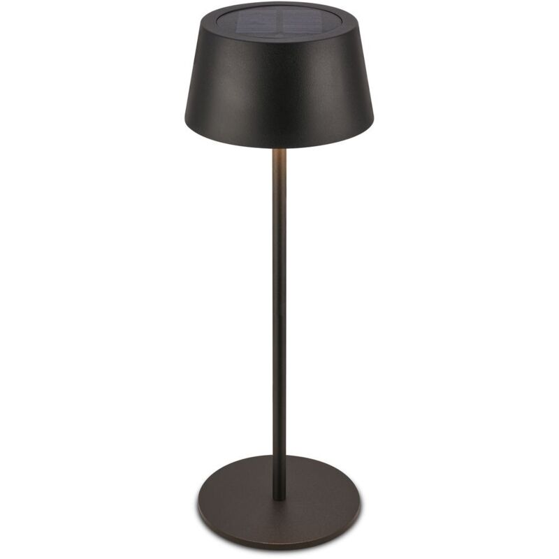 foto del prodotto awia lampada da tavolo led senza fili ip44, dimmerabile, touch, cct, batteria ricaricabile, solare, nera, 11,5 x 32 cm briloner