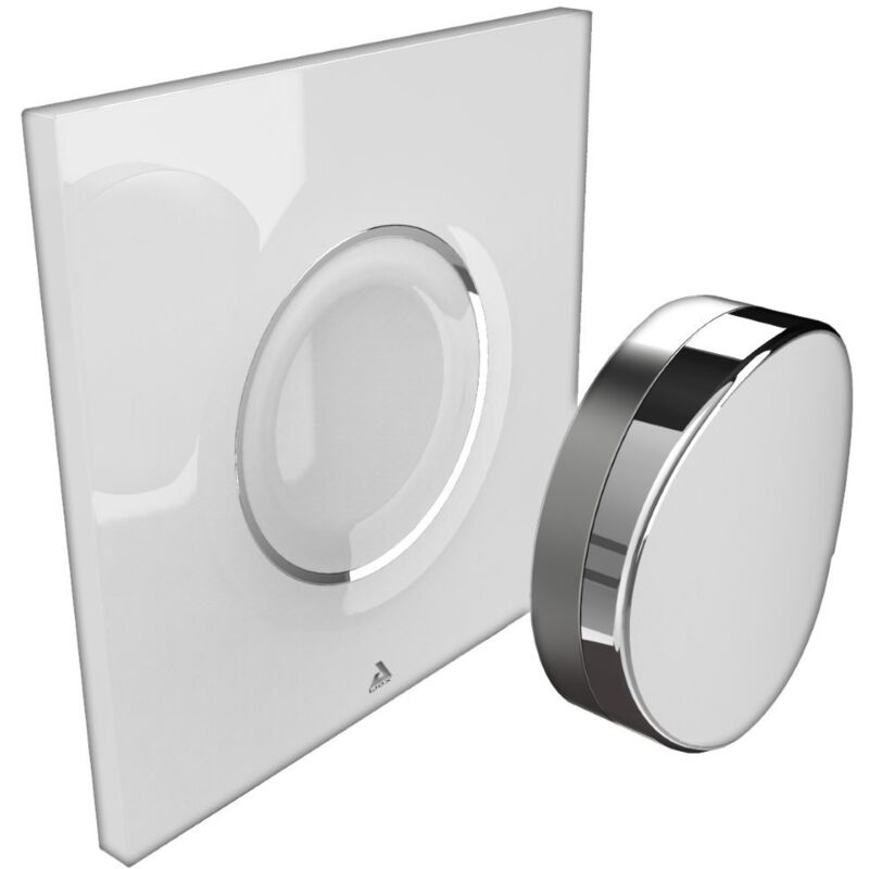 foto del prodotto awox sp b smartpebble interruttore bluetooth con comando a gesti, plastica metallo bianco cromato, dimensioni 80 x 80 mm