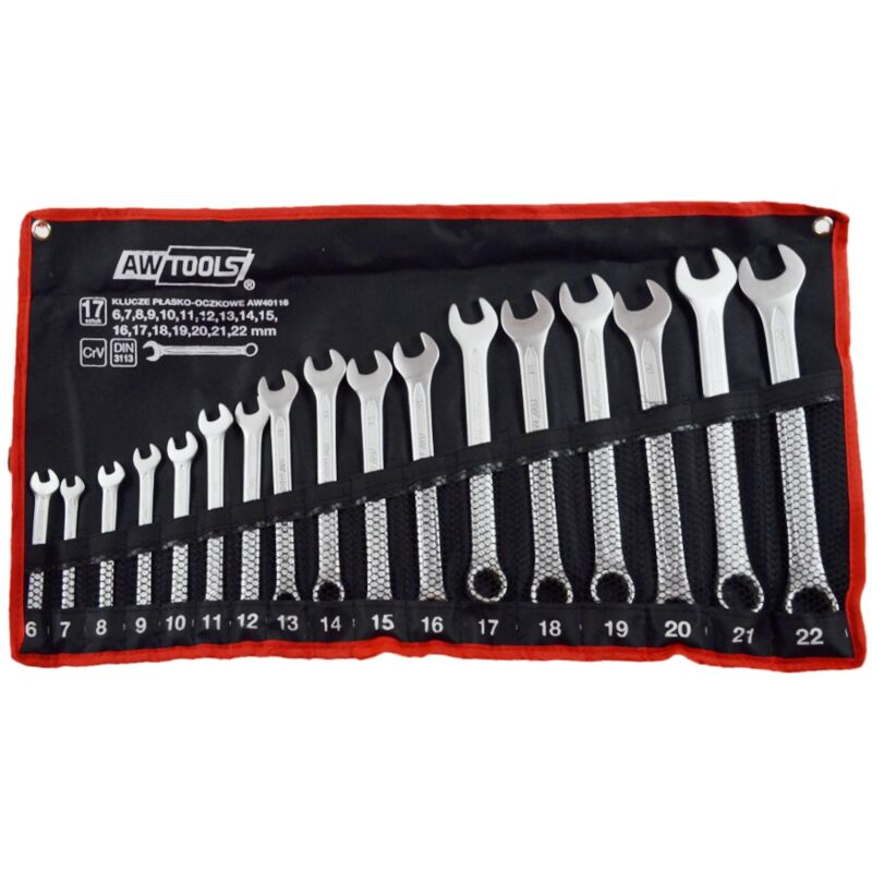 foto del prodotto awtools klucze p asko oczkowe komplet 17elem. 6,7,8,9,10,11,12,13,14,15,16,17,18,19,20,21,22 mm