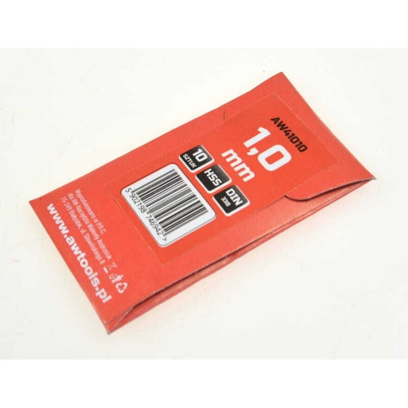 foto del prodotto awtools trapano per metallo bianco 1,0 mm 10 pezzi.