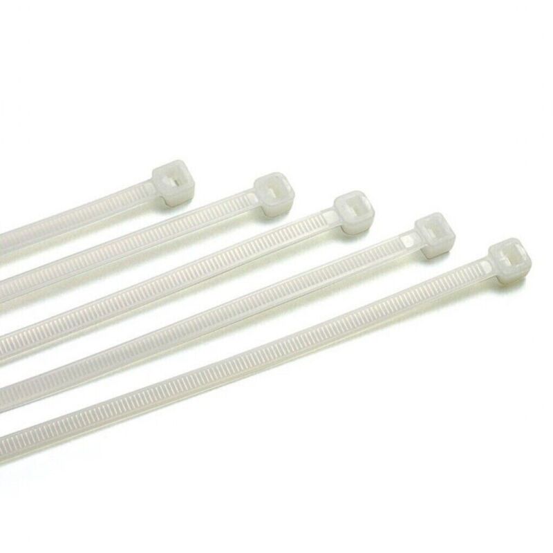 foto del prodotto axel 100 pz fascetta cablaggio in nylon bianca per cavi elettrici 4,80x530 mm