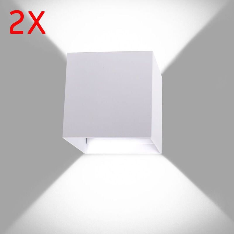 immagine 0 del prodotto axhup 2x applique led per interno, 12w moderna lampada da parete in alluminio, lampada angolo del fascio regolabile per corridoio cucina isaland