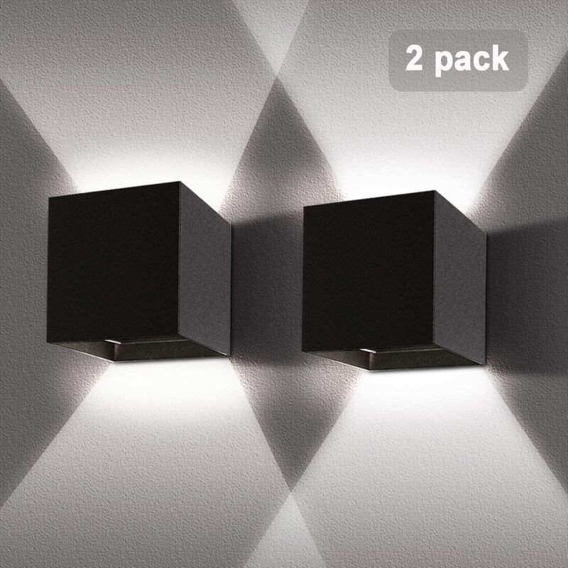 foto del prodotto axhup 2x applique led per interno, 12w moderna lampada da parete in alluminio, lampada angolo del fascio regolabile per corridoio cucina isaland