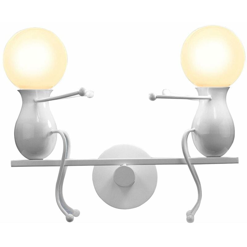 foto del prodotto axhup applique per interno, moderna lampada da parete in design di umanoide altalena, applique candelabro in metallo per corridoio cucina isaland