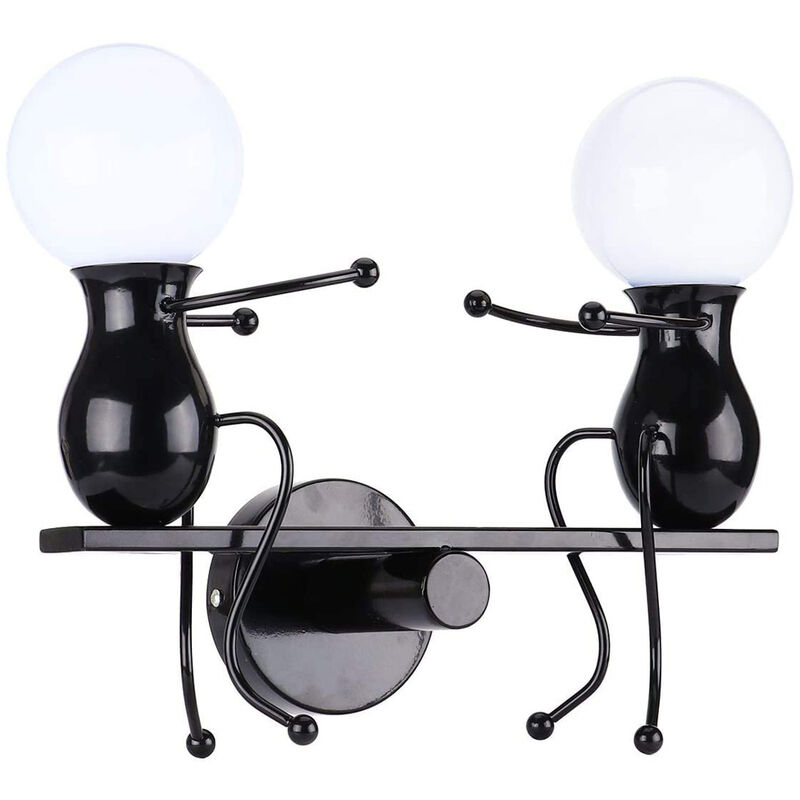 foto del prodotto axhup applique per interno, moderna lampada da parete in design di umanoide altalena, applique candelabro in metallo per corridoio cucina isaland