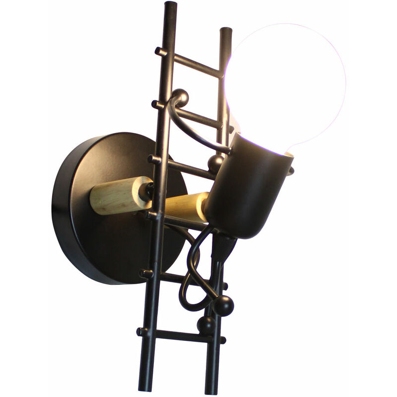 foto del prodotto axhup applique per interno, moderna lampada da parete in design di umanoide, applique candelabro in metallo per corridoio cucina isaland camera da